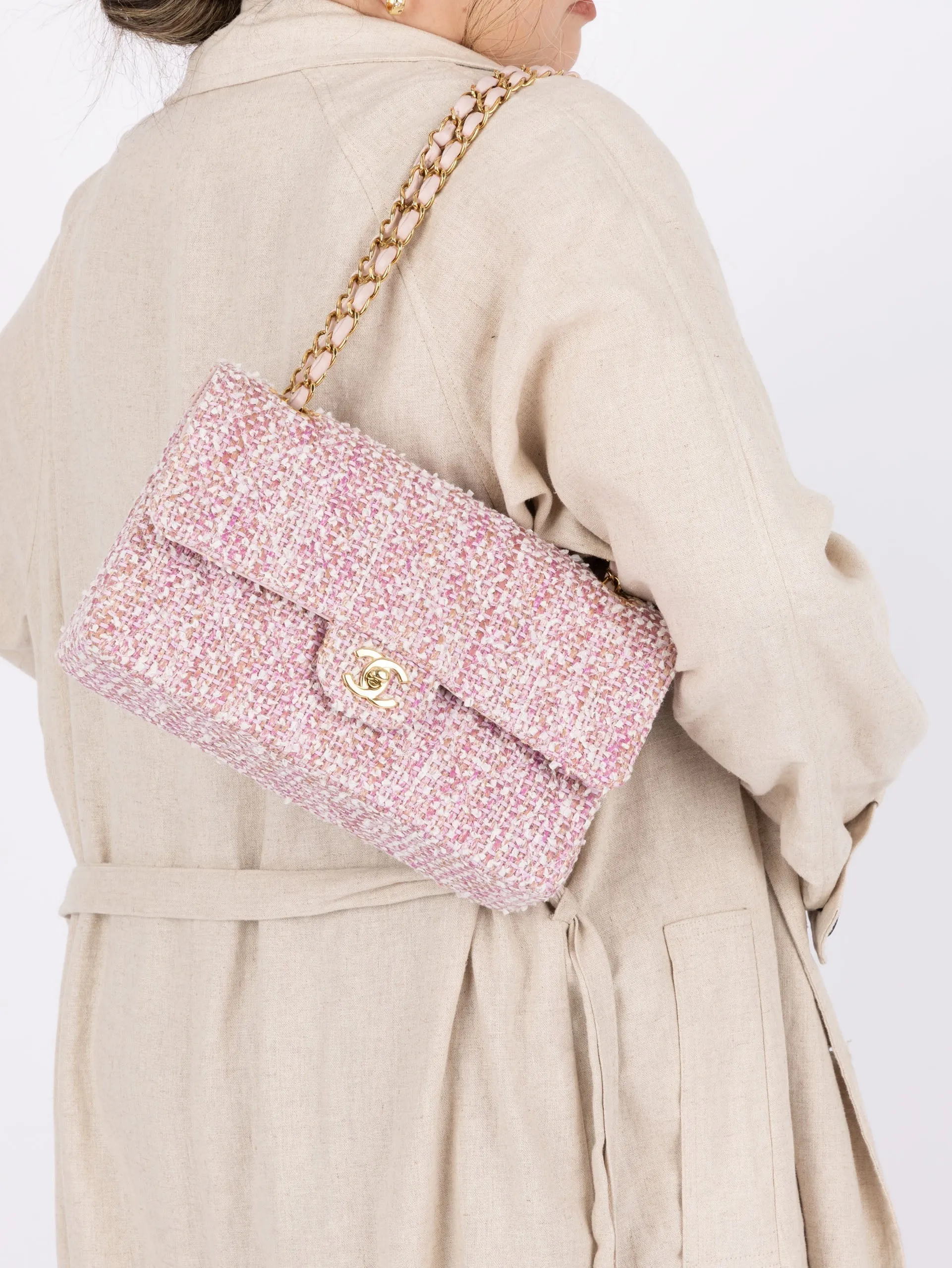Chanel 2003 Tweed Medium Double Flap