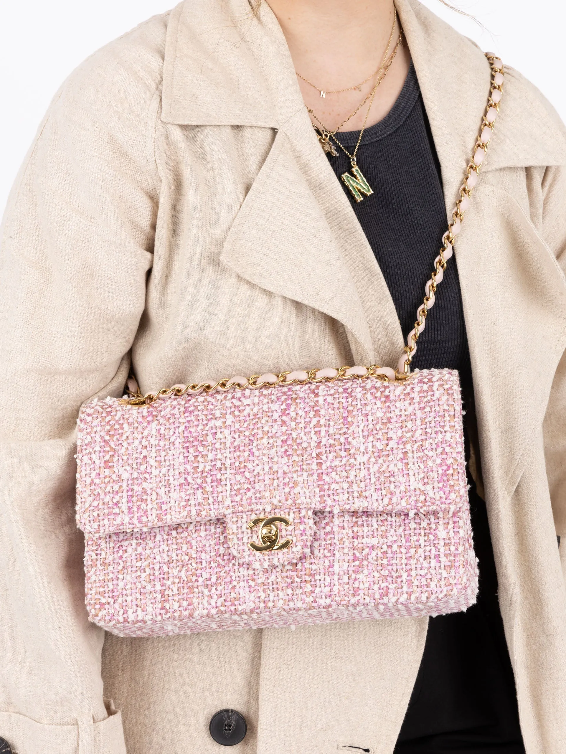 Chanel 2003 Tweed Medium Double Flap