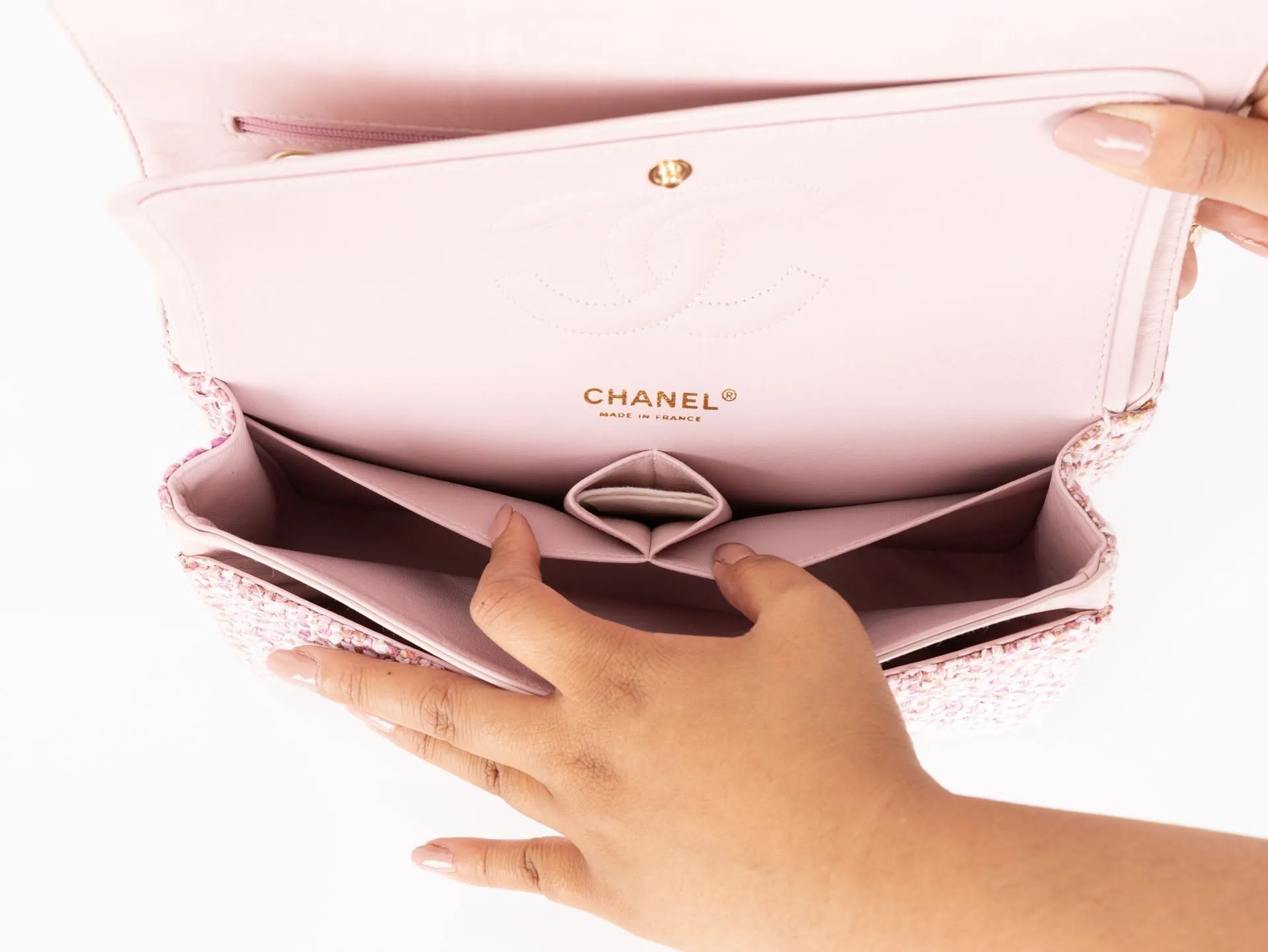 Chanel 2003 Tweed Medium Double Flap