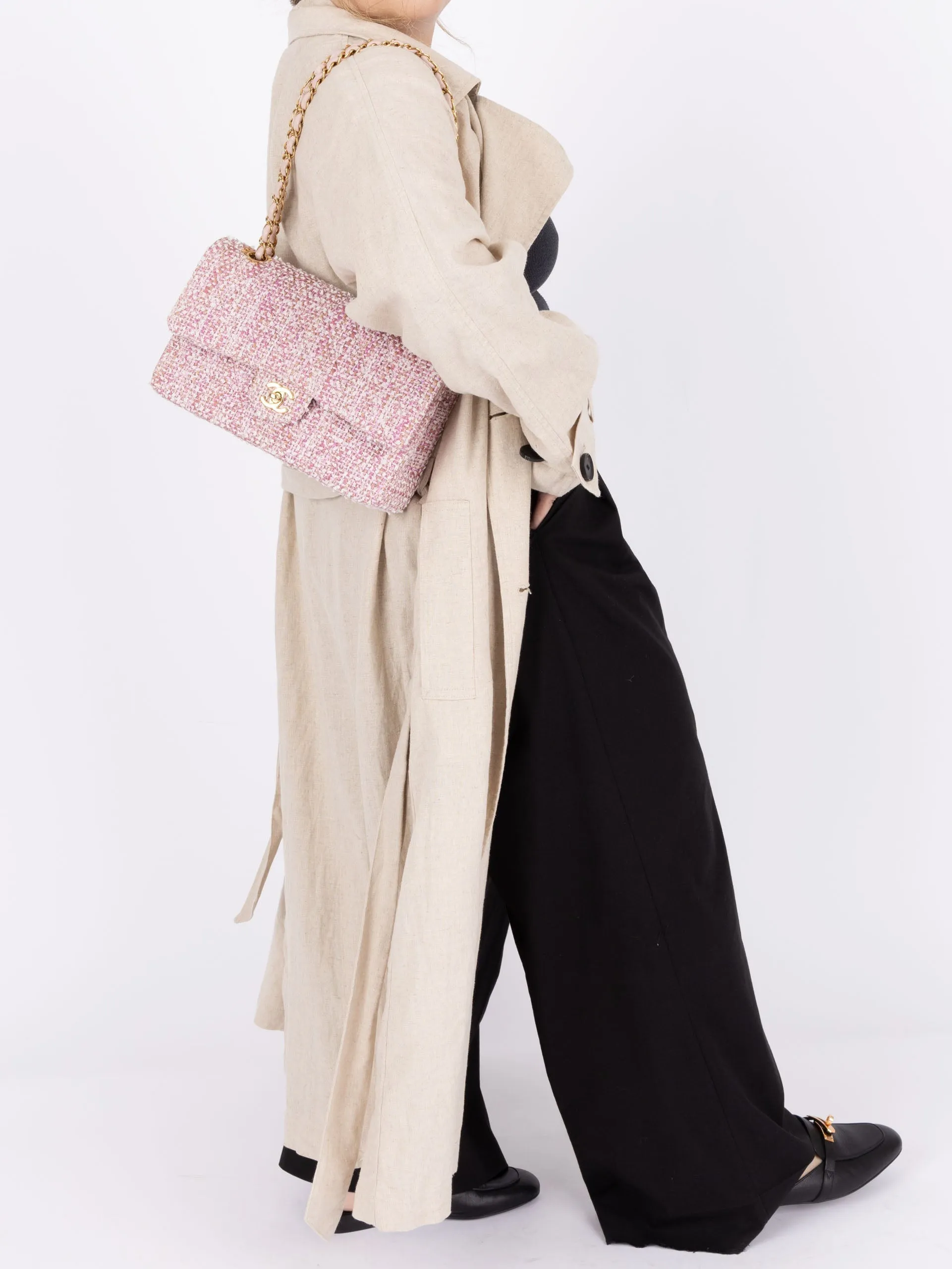 Chanel 2003 Tweed Medium Double Flap