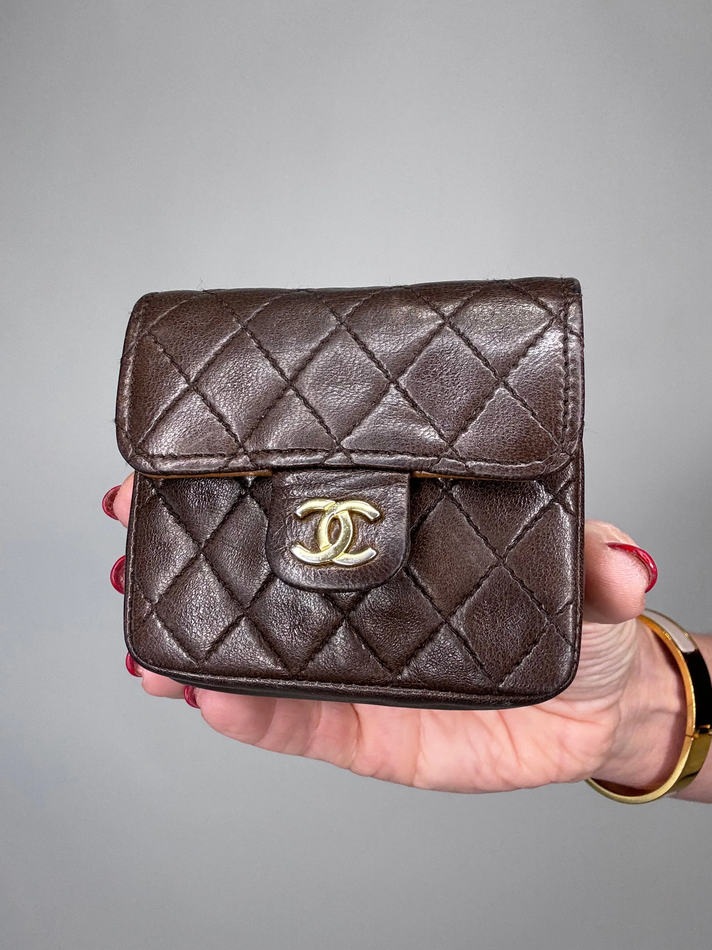 CHANEL Rare Matelasse Mini Mini Chain bag with chain belt