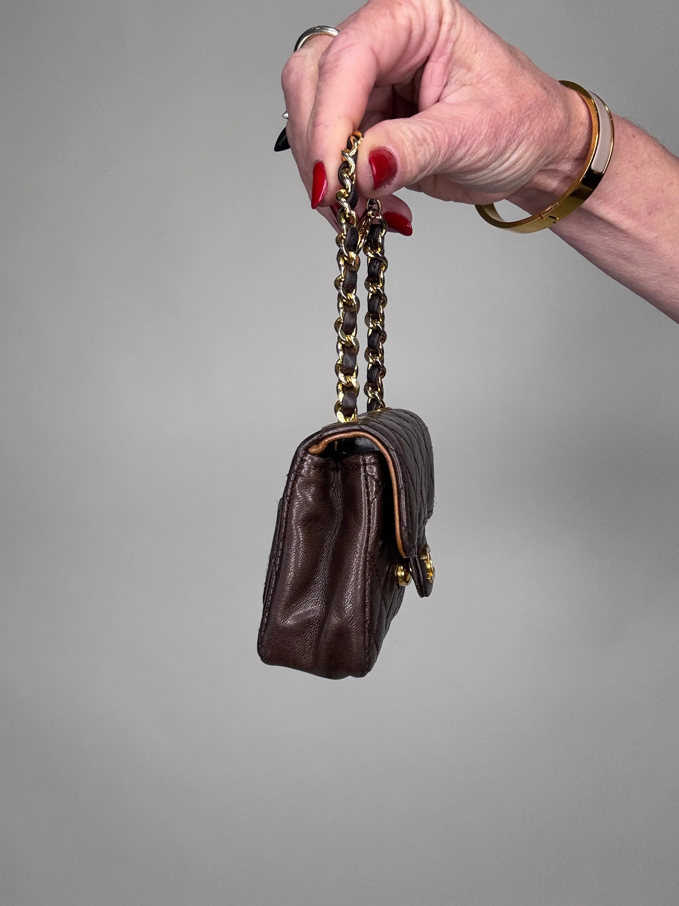 CHANEL Rare Matelasse Mini Mini Chain bag with chain belt
