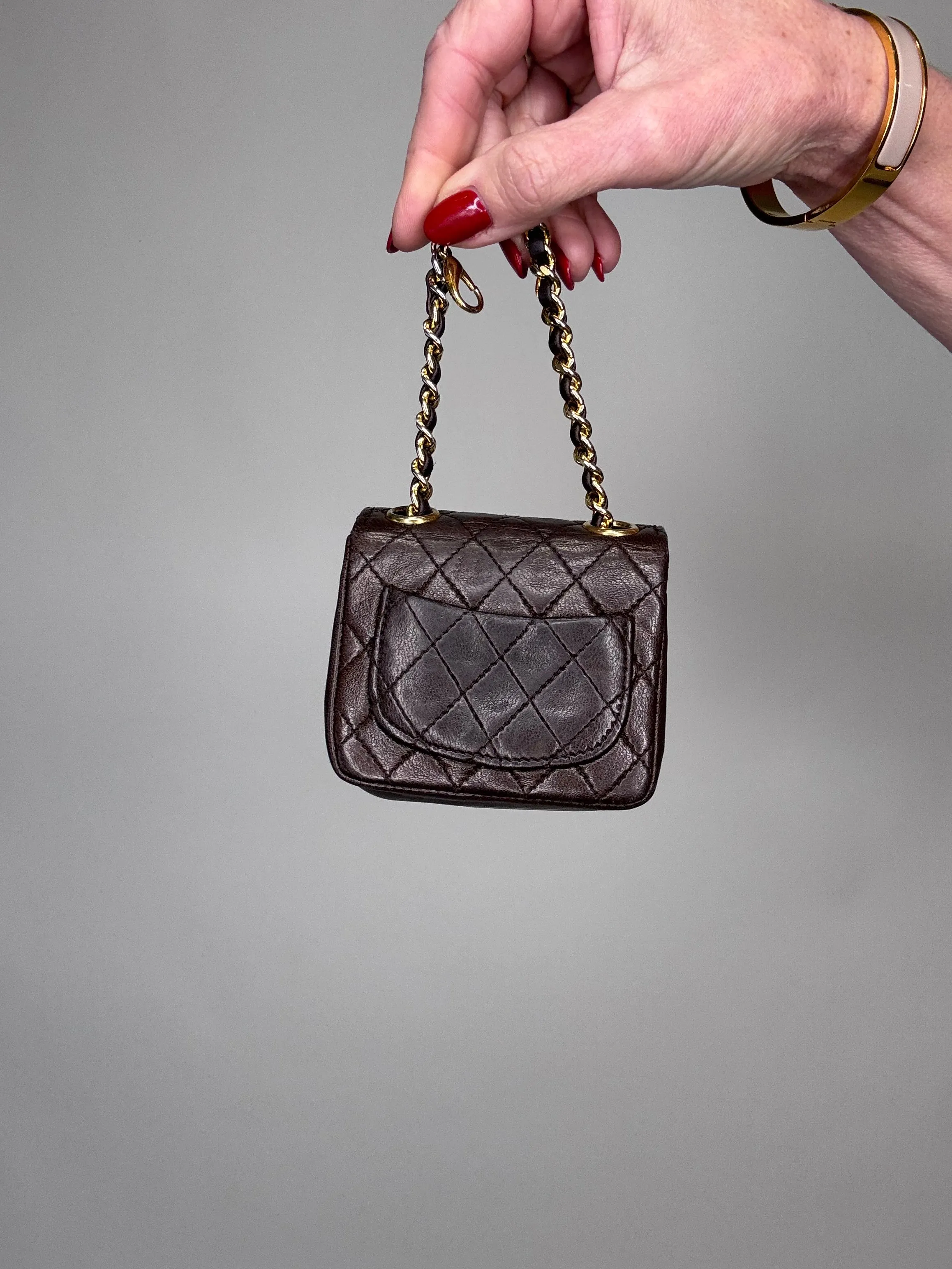 CHANEL Rare Matelasse Mini Mini Chain bag with chain belt
