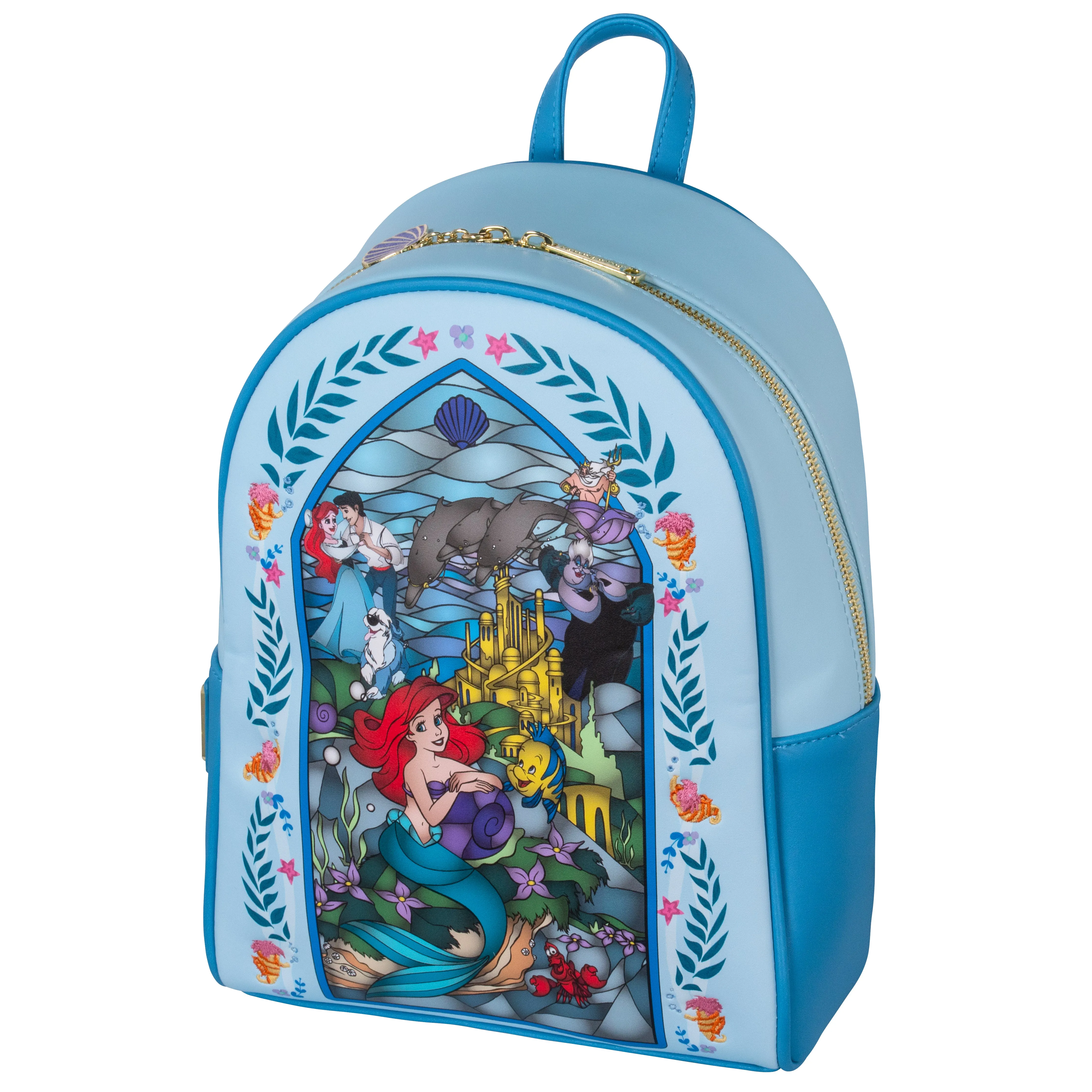 COLLECTION LOUNGE EXCLUSIVE Loungefly Little Mermaid Stained Glass Backpack