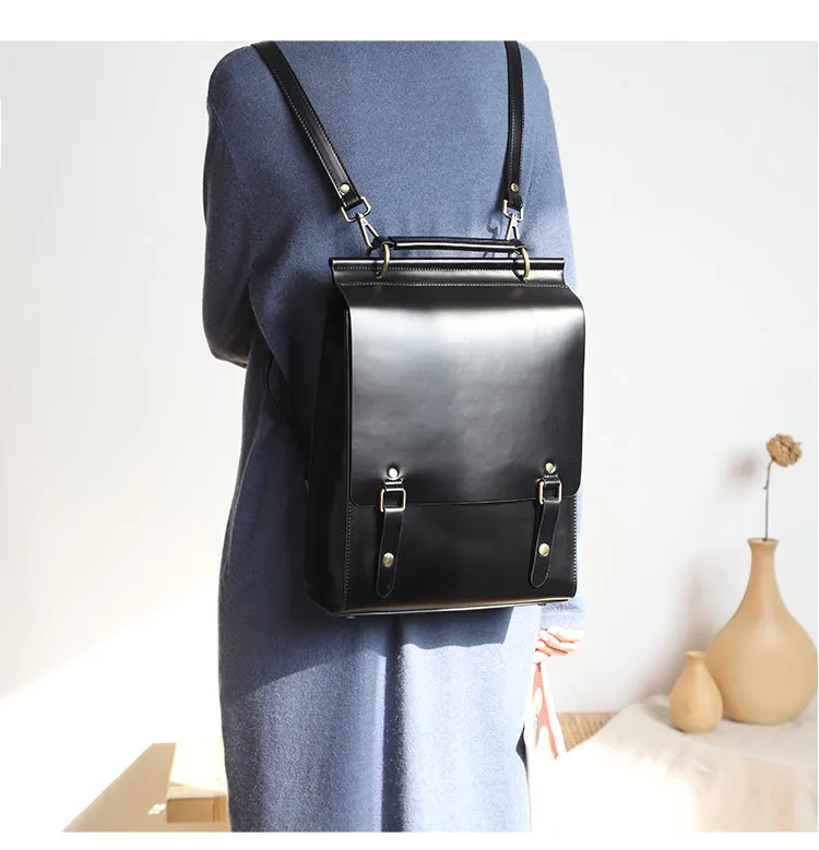 Genuine Leather Laptop Backpack For Women Leather Backpack Pocketbook