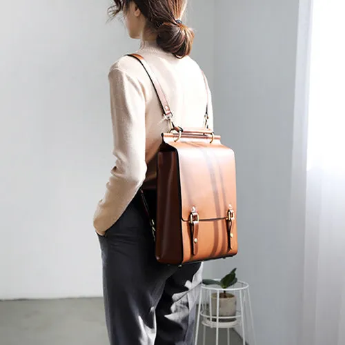 Genuine Leather Laptop Backpack For Women Leather Backpack Pocketbook