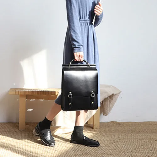Genuine Leather Laptop Backpack For Women Leather Backpack Pocketbook