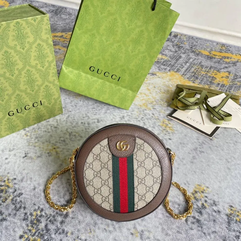 Gucci Ophidia GG Mini Round Shoulder Bag