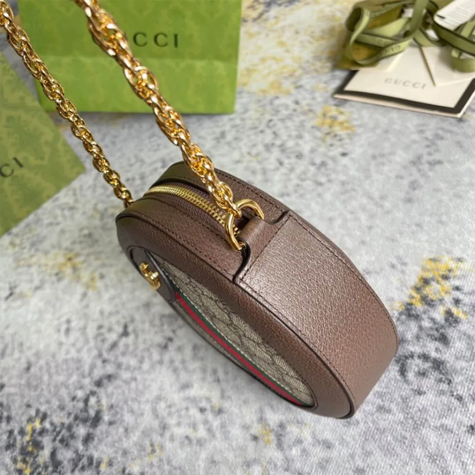 Gucci Ophidia GG Mini Round Shoulder Bag
