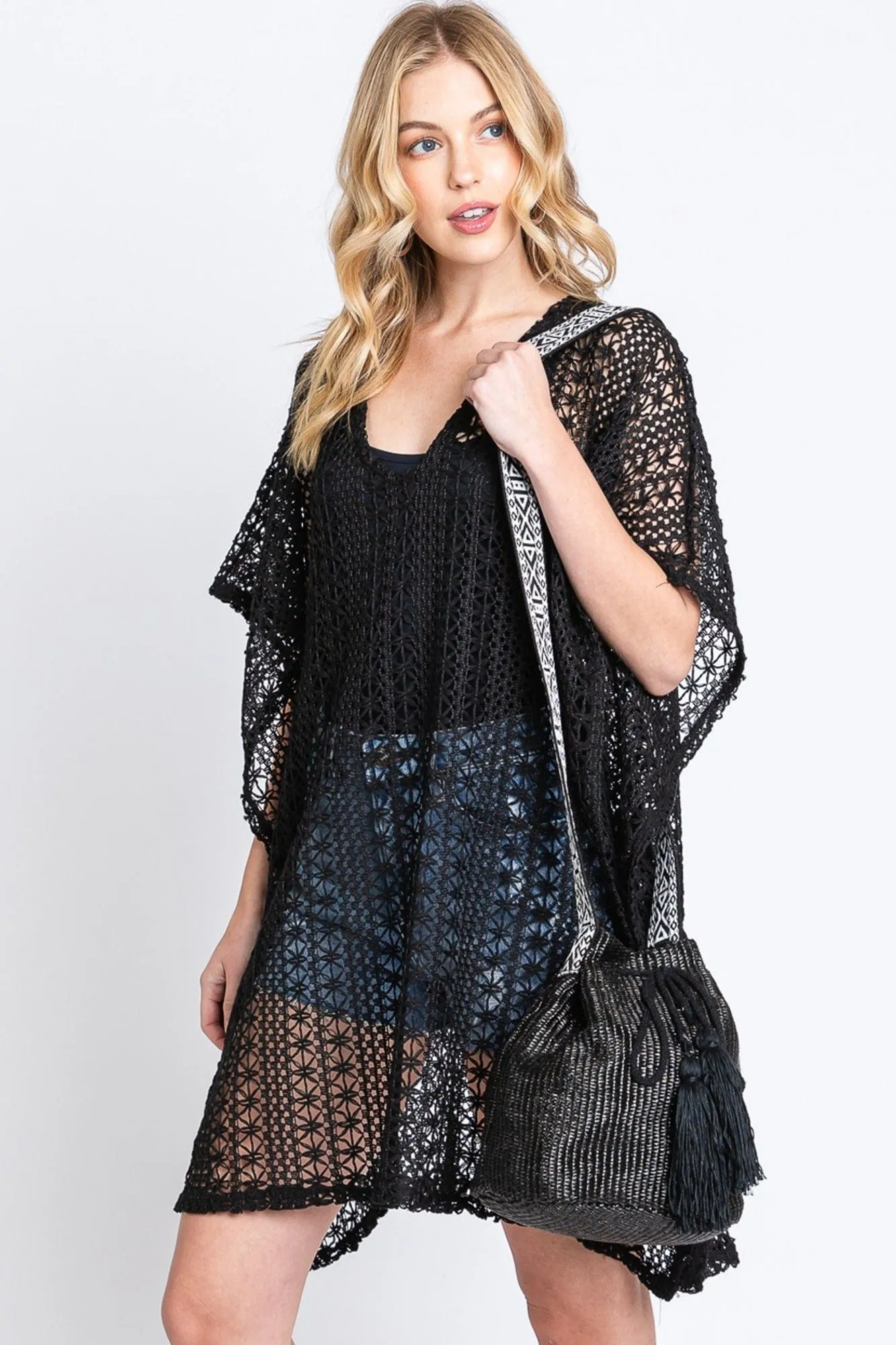 MB0238 Sol Multi Color Bucket Bag With Aztec Strap