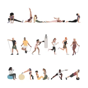 People Workout Cutout Pack