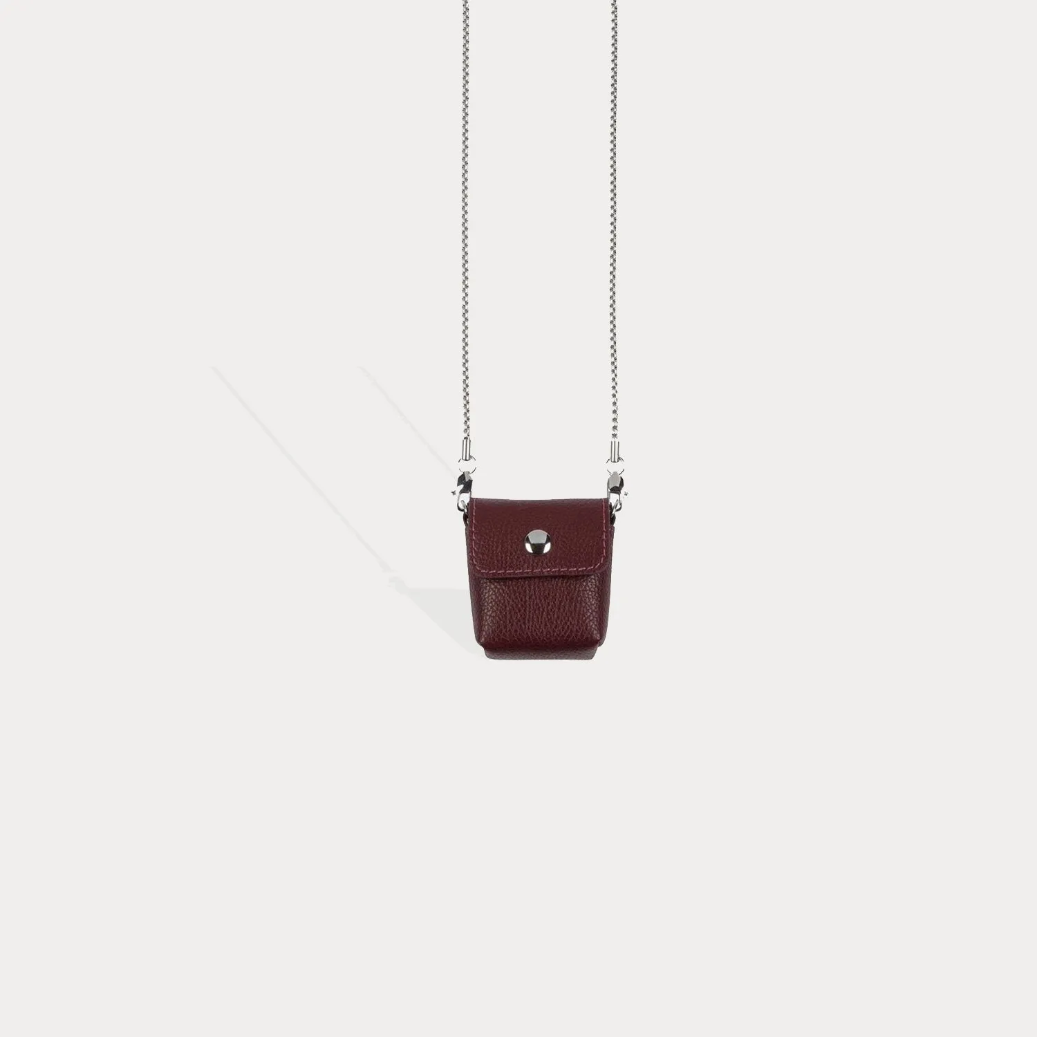 Riley AirPods Pouch - Wine/Silver